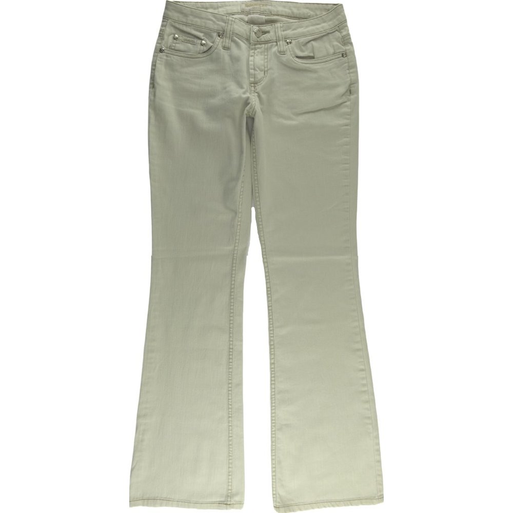 Squeeze Boot Cut Beige Jeans Juniors 1 2 Stretch Low Rise D003